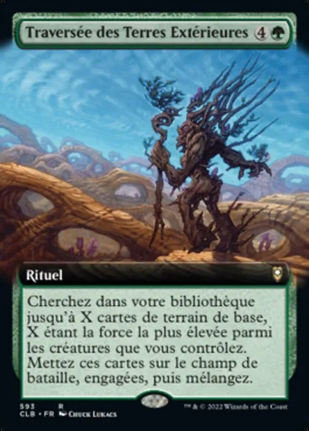 Traversée des Terres Extérieures, carte Magic CLB 593 — extension Commander Légendes : la bataille de la Porte de Baldur