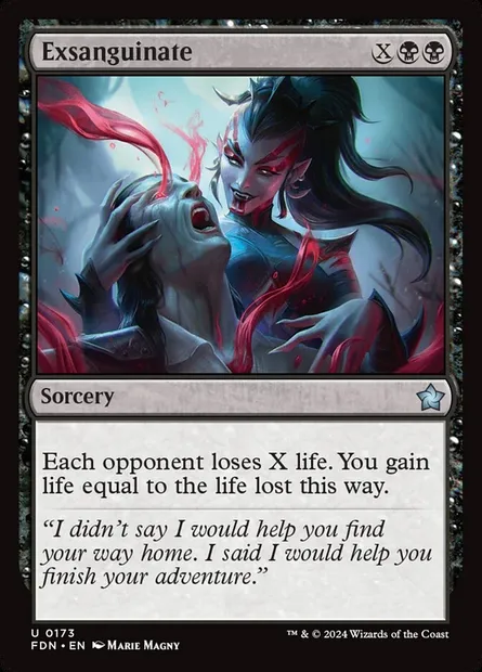 Exsanguinate, Magic card FDN 173 — Foundations set