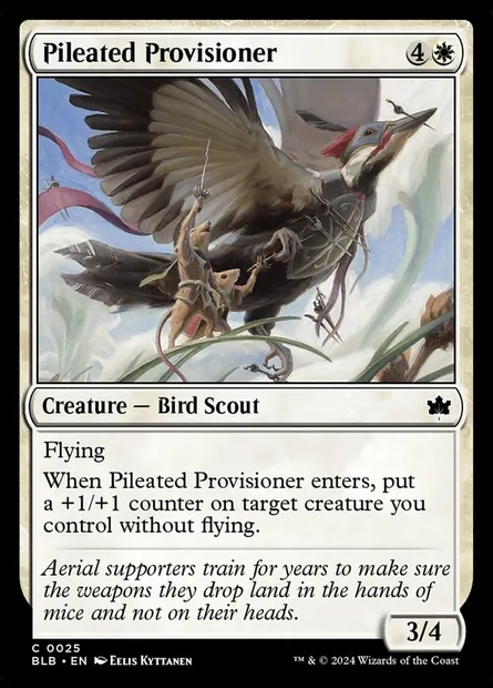 Pileated Provisioner, Magic card BLB 25 — Bloomburrow set
