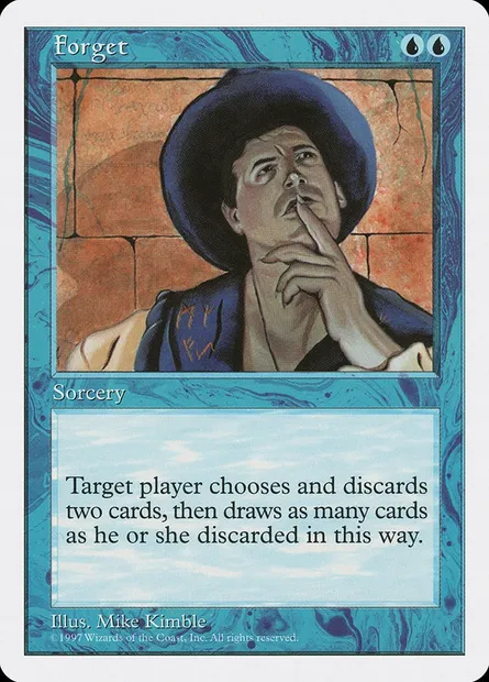Forget, Magic card 5ED 89 — Fifth Edition set