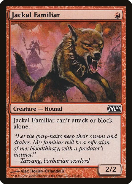Jackal Familiar, Magic card M10 143 — Magic 2010 set