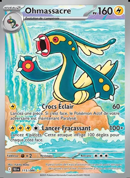 Ohmassacre, carte Pokémon BLK 115 — extension Foudre Noire