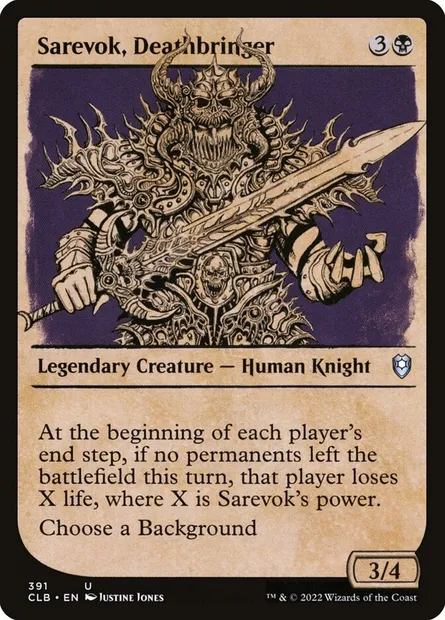 Sarevok, Deathbringer, Magic card CLB 391 — Commander Legends: Battle for Baldur's Gate set