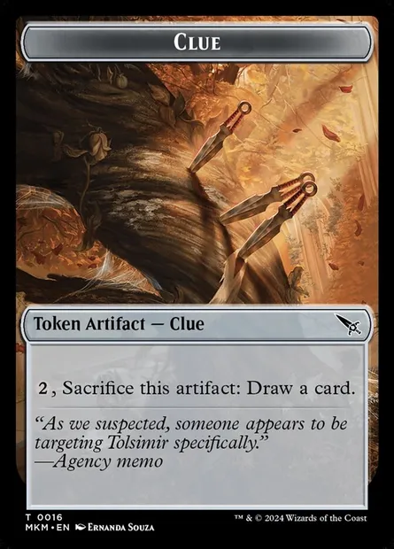 Clue, Magic card TMKM 16 — Murders at Karlov Manor Tokens set