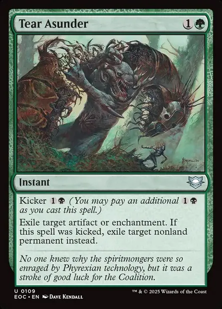 Tear Asunder, Magic card EOC 109 — Edge of Eternities Commander set