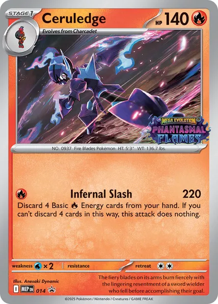 Ceruledge, Pokémon card MEP 014 — MEP Black Star Promos set