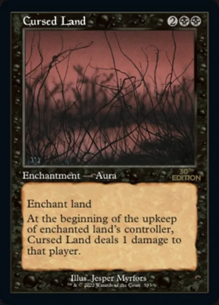 Terrain maudit, carte Magic 30A 393 — extension 30th Anniversary Edition