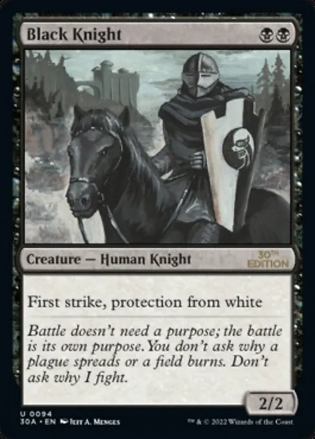 Chevalier noir, carte Magic 30A 94 — extension 30th Anniversary Edition