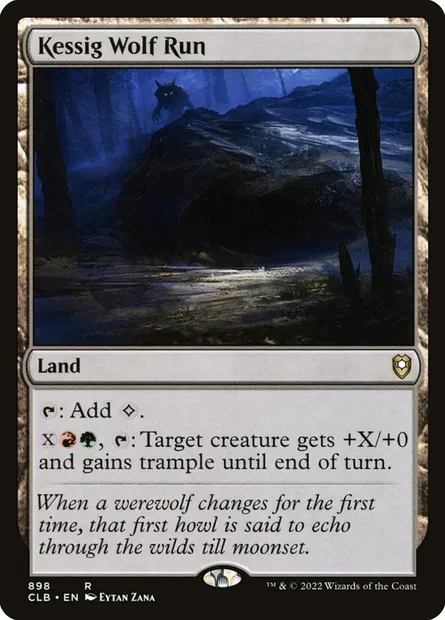 Kessig Wolf Run, Magic card CLB 898 — Commander Legends: Battle for Baldur's Gate set