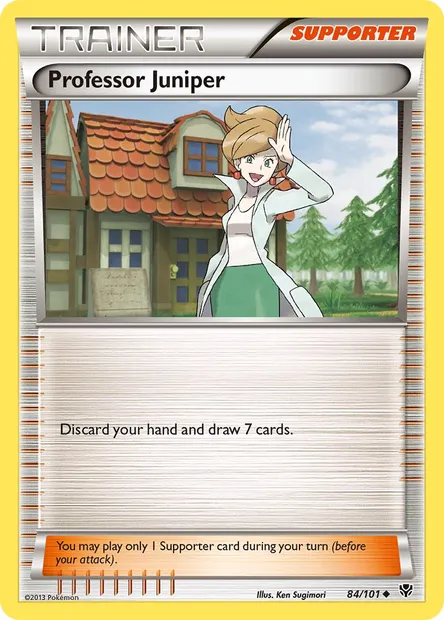 Professor Juniper, Pokémon card PLB 84 — Plasma Blast set