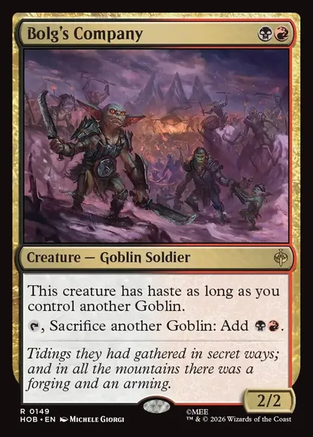 Bolg's Company, Magic card HOB 149 — The Hobbit set