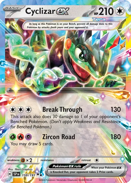 Cyclizar ex, Pokémon card SSP 159 — Surging Sparks set