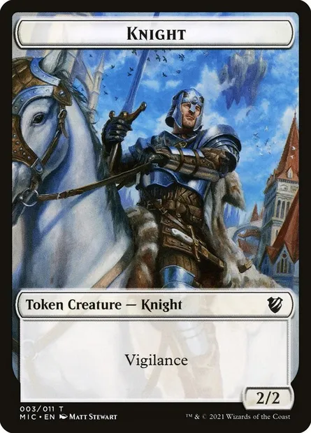 Knight, Magic card TMIC 3 — Midnight Hunt Commander Tokens set