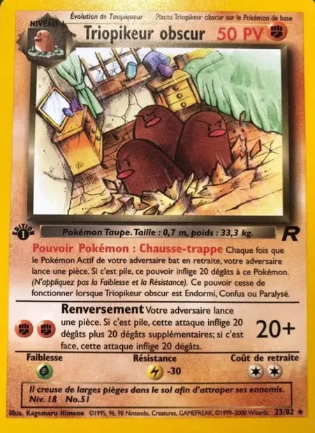 Triopikeur obscur, carte Pokémon TR 23 — extension Team Rocket