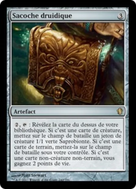 Sacoche druidique, carte Magic C13 242 — extension Commander 2013