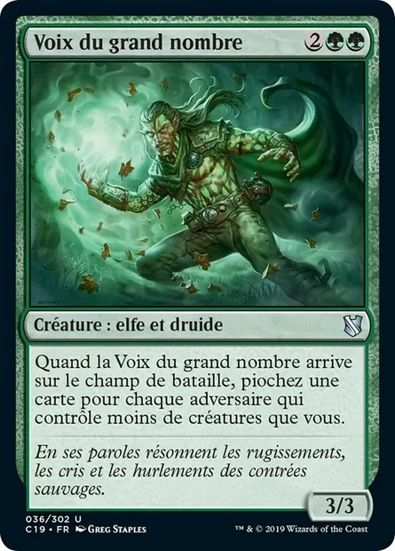 Voix du grand nombre, carte Magic C19 36 — extension Commander 2019