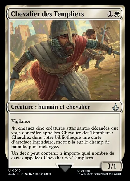 Chevalier des Templiers, carte Magic ACR 10 — extension Assassin's Creed