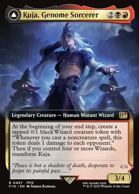 Kuja, Genome Sorcerer // Trance Kuja, Fate Defied, Magic card FIN 497 — Final Fantasy set