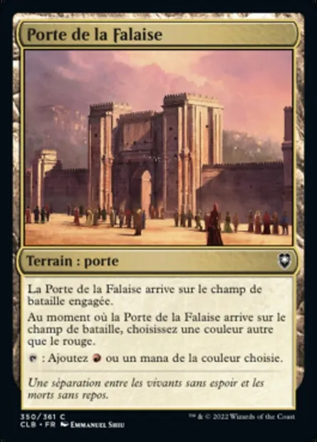 Porte de la Falaise, carte Magic CLB 350 — extension Commander Légendes : la bataille de la Porte de Baldur