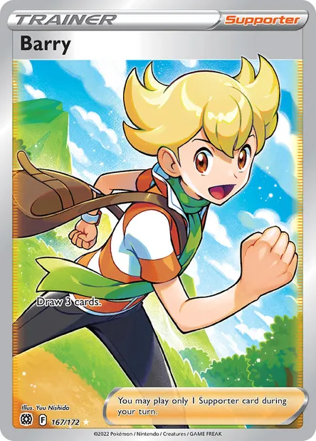 Barry, Pokémon card BRS 167 — Brilliant Stars set
