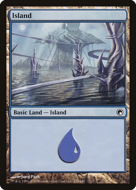 Island, Magic card SOM 235 — Scars of Mirrodin set