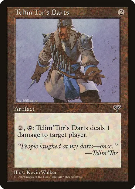 Fléchettes de Telim' Tor, carte Magic MIR 321 — extension Mirage