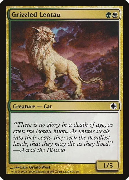 Grizzled Leotau, Magic card ARB 69 — Alara Reborn set