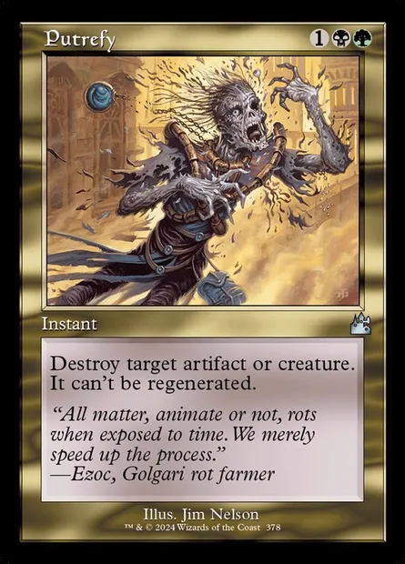 Putrefy, Magic card RVR 378 — Ravnica Remastered set