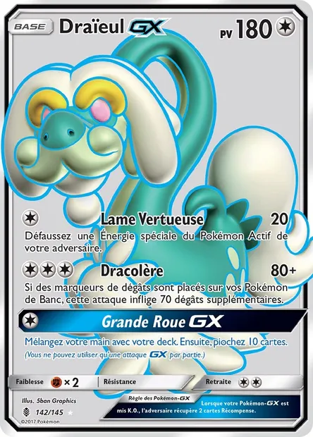 Draïeul GX, carte Pokémon GRI 142 — extension Gardiens Ascendants