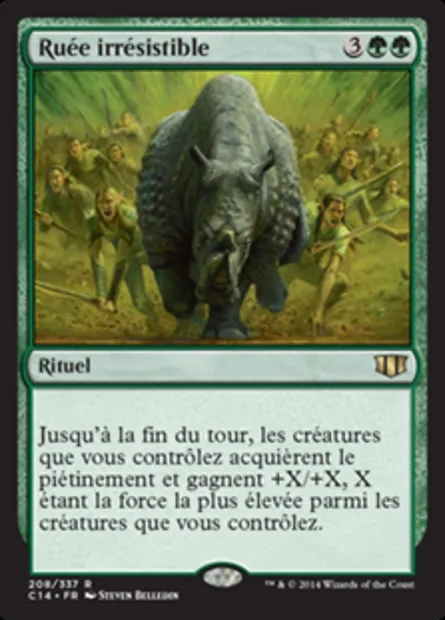 Ruée irrésistible, carte Magic C14 208 — extension Commander 2014