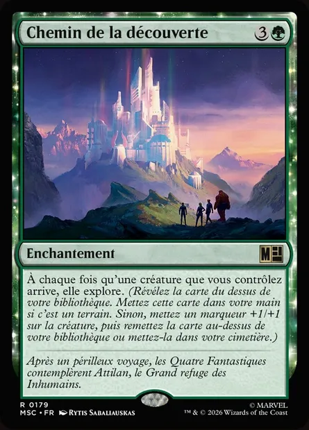 Chemin de la découverte, carte Magic MSC 179 — extension Marvel Super Heroes Commander