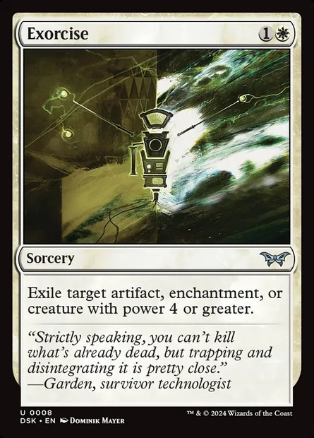 Exorcise, Magic card DSK 8 — Duskmourn: House of Horror set