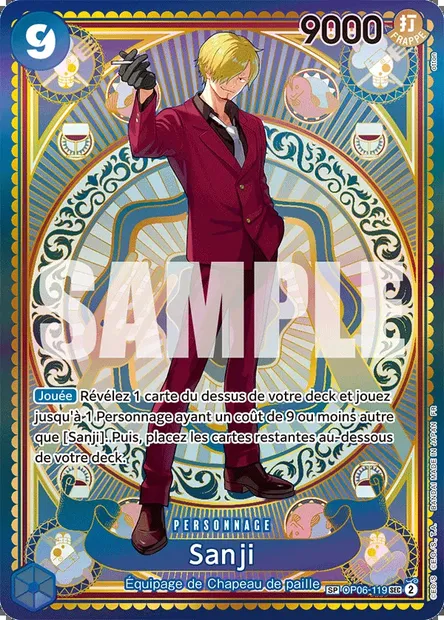 Sanji, carte One Piece OP06-119 — extension ONE PIECE CARD THE BEST