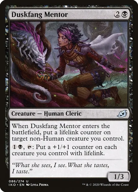 Duskfang Mentor, Magic card IKO 86 — Ikoria: Lair of Behemoths set