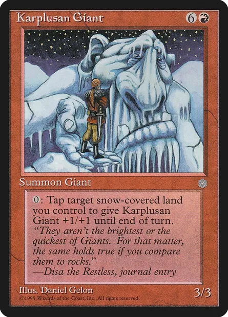 Géant karplusean, carte Magic ICE 196 — extension Ere Glaciaire