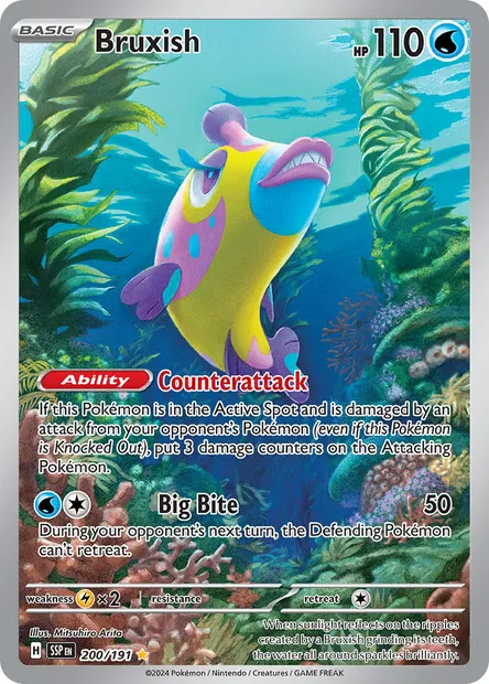 Bruxish, Pokémon card SSP 200 — Surging Sparks set