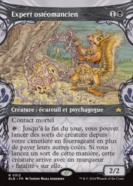 Expert ostéomancien, carte Magic BLB 312 — extension Bloomburrow