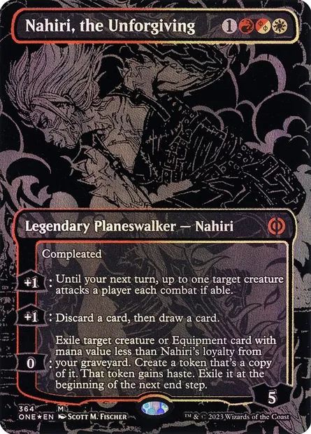Nahiri, l'impitoyable, carte Magic ONE 364 — extension Tous Phyrexians