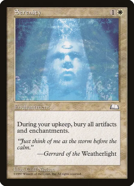 Sérénité, carte Magic WTH 24 — extension Aquilon