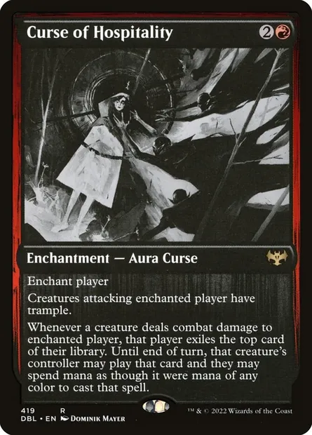 Malédiction d'hospitalité, carte Magic DBL 419 — extension Innistrad : Double Programme
