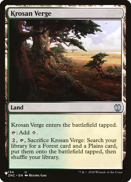 Krosan Verge, Magic card PLST ZNC-134 — The List set
