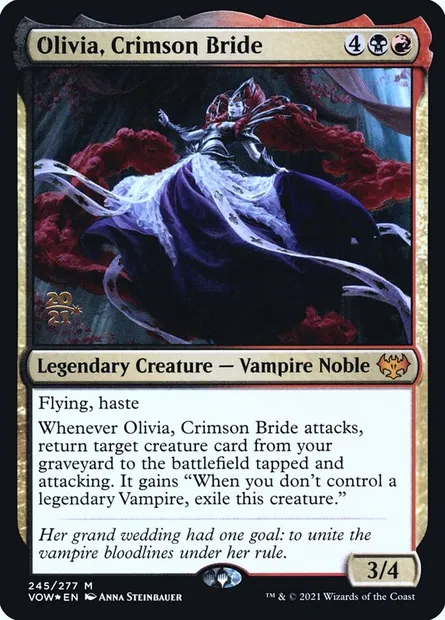 Olivia, Crimson Bride, Magic card PVOW 245s — Innistrad: Crimson Vow Promos set