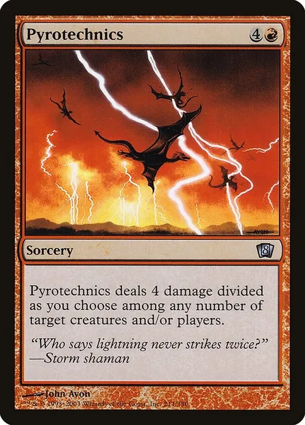 Pyrotechnics, Magic card 8ED 211★ — Eighth Edition set
