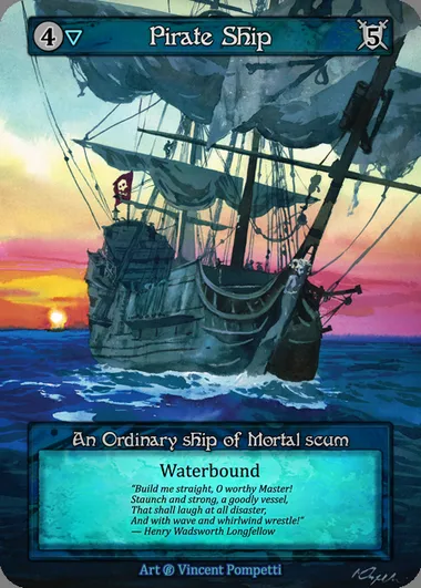 Pirate Ship, Sorcery card BET 123 — Beta set