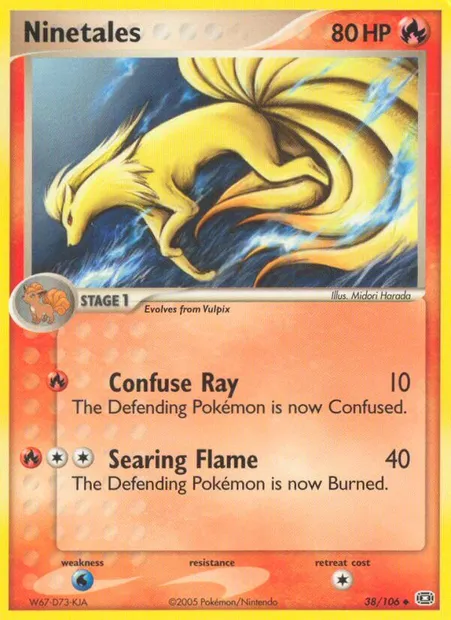 Ninetales, Pokémon card EM 38 — Emerald set