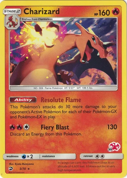 Charizard, Pokémon card BA20 003c — Battle Academy 2020 set