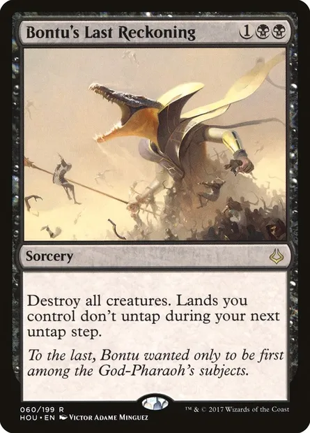 Bontu's Last Reckoning, Magic card HOU 60 — Hour of Devastation set