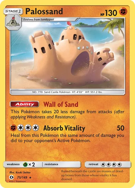 Palossand, Pokémon card SUM 75 — Sun & Moon set