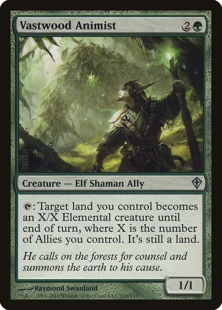 Vastwood Animist, Magic card WWK 116 — Worldwake set
