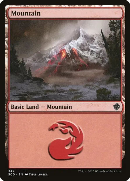Mountain, Magic card SCD 347 — Starter Commander Decks set